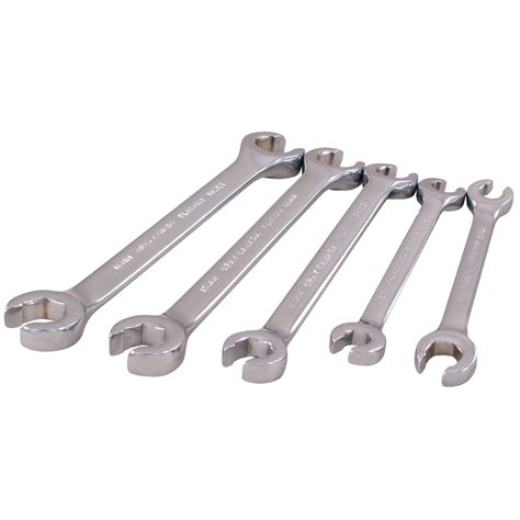 5 Piece Metric Flare Nut Wrench Set Gray Tools Online Store