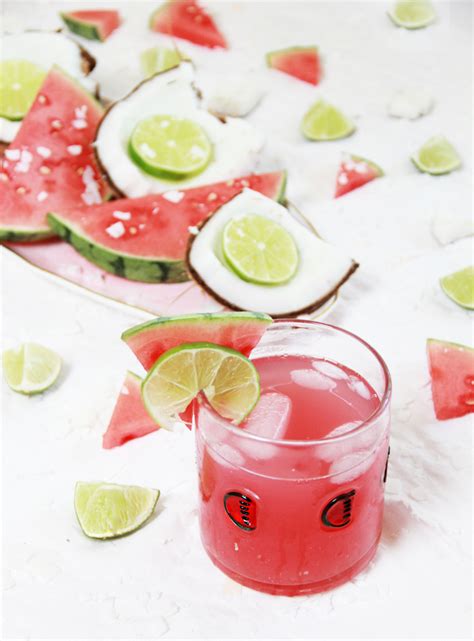 The first is one you make with coconut water from a young coconut, the second is one you make with filtered water. Coconut Watermelon Rum Cocktail Recipe - A Bubbly Life