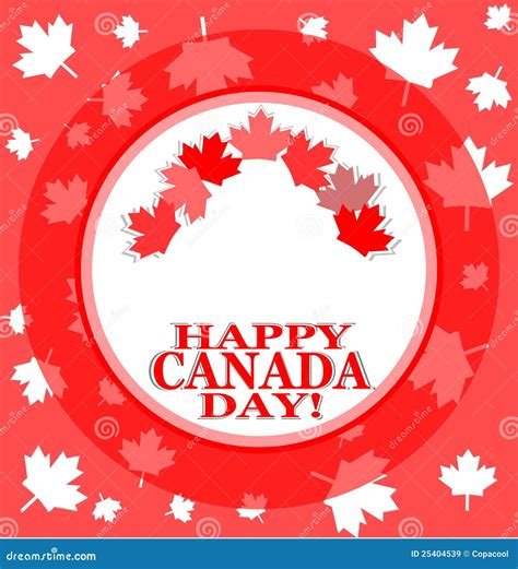 Happy Canada Day Background With Maple Leaves Stock Vector