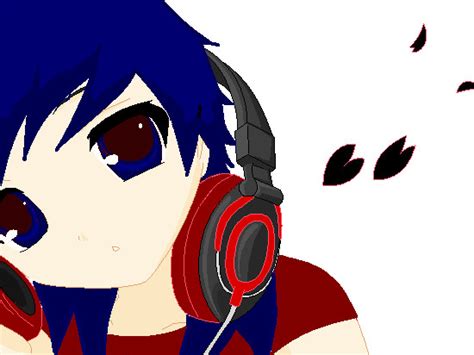 Anime Girl With Headphones By 0cheyenne0 On Deviantart