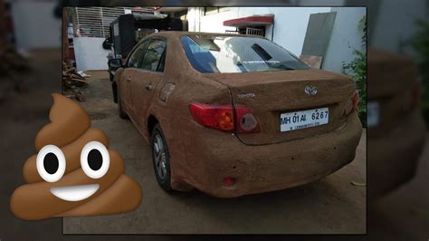 Someone Covered Their Toyota Corolla In Cow Poop To Keep Cool During