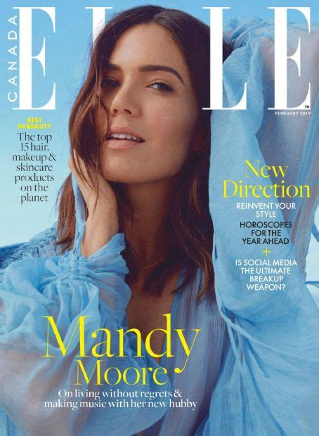 Mandy Moore Elle Magazine February 2019 Cover Photo Canada