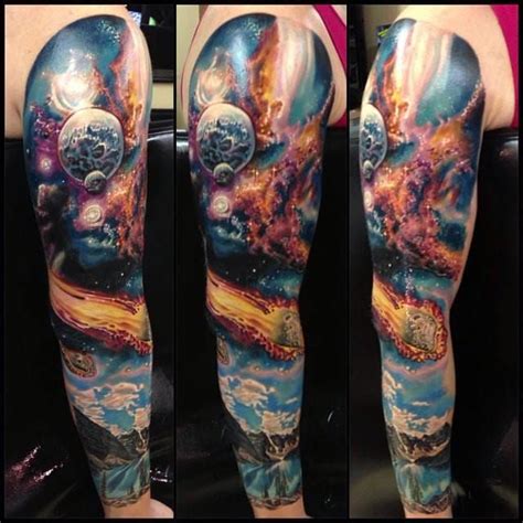 15 Stellar Cosmic Tattoos Sleeve Tattoos Space Tattoo Cosmic Tattoo