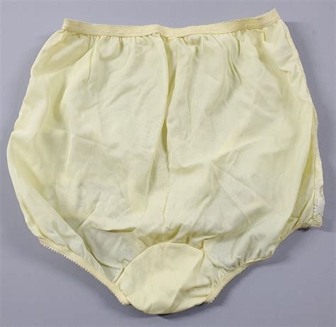 nos vtg 60s sheer nylon granny panties mushroom gusset yellow lace sissy panty 7 ebay