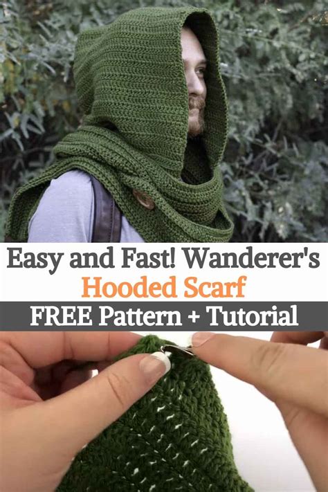 easy and fast wanderer s hooded scarf