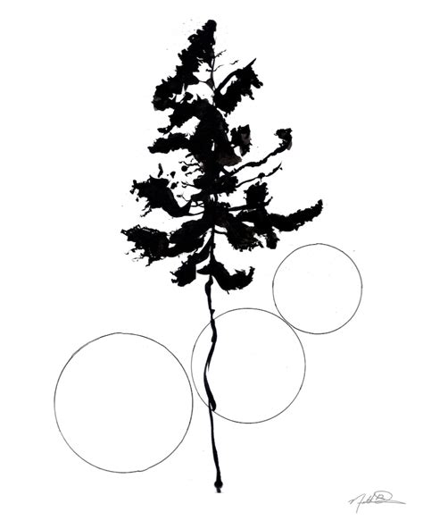 Tree Abstract Tree Silhouette Print Nature Abstract Trees Black Ink