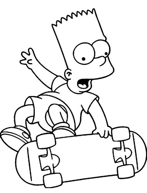 Cartoon Colouring Pictures To Print Simpsons Coloring Page