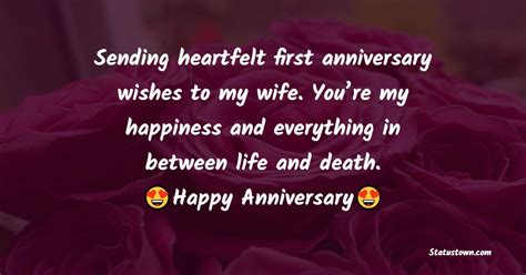 30 Best 1st Anniversary Wishes Status Messages And Images For Wife
