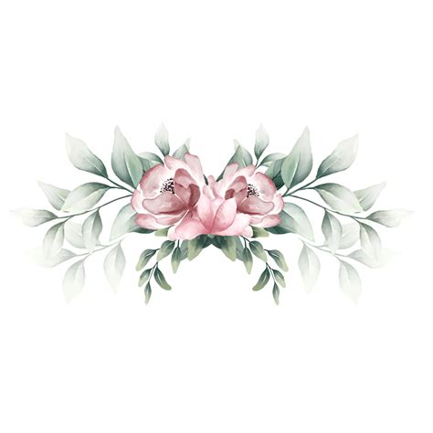 Watercolor Pink Flowers Png Transparent Background