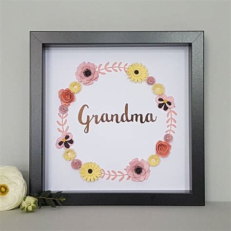 Grandma Framed Floral Art Picture By Lilliput Belle