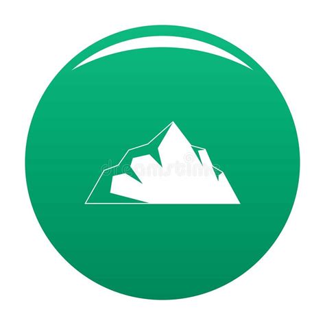 Exploration Of Mountain Icon Vector Green Stock Vector Illustration
