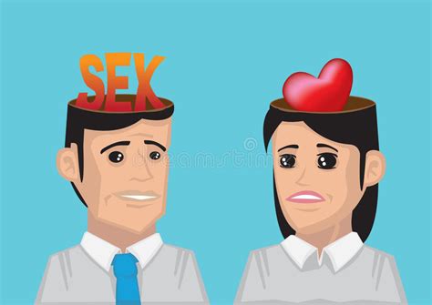 Man And Woman Thinking About Love And Sex Stock Vector Illustration Of Pink Gender 45404037
