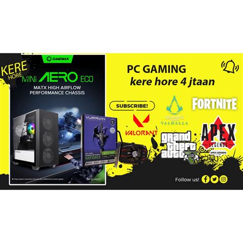 Jual Pc Gaming Kere Hore Editing Rendering Live Streaming Core I Gen Rx Gb Shopee