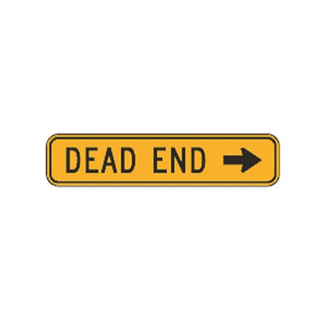 Dead End Right Arrow Sign W14 1ar Traffic Safety Supply Company