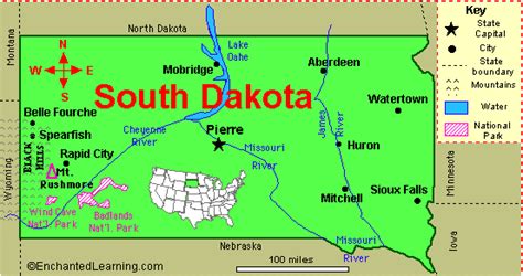 South Dakota Facts Map And State Symbols