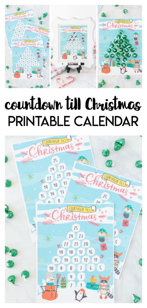 Christmas Countdown Calendar Printable