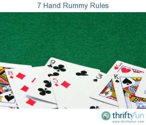2s through 9s are 5 points; 7 Hand Rummy Rules | Fun card games, Playing card games ...