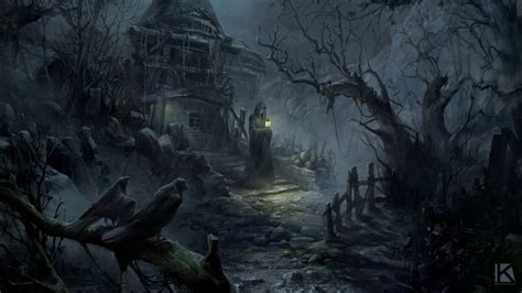 By Kostya Che Fantasy Landscape Dark Fantasy Art Fantasy Setting