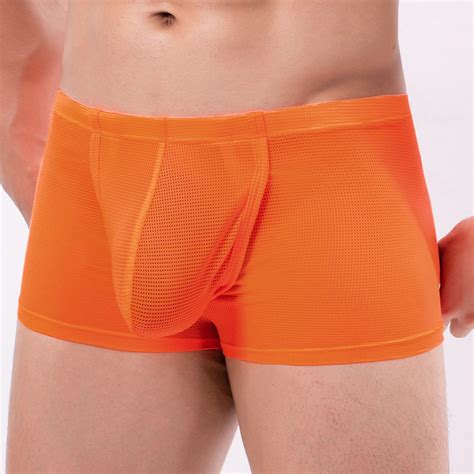 Mens Underwear Briefs Mens Flat Slim Breathable Underwear Pants Fashionable Sports Casual Boxers