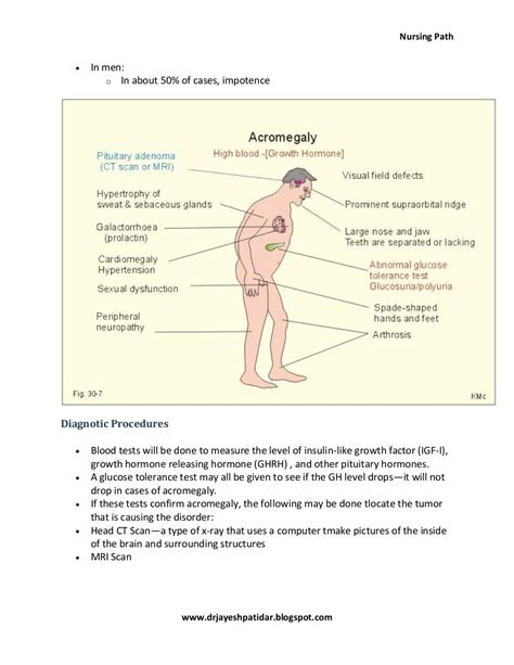 acromegaly nursing care plan and management