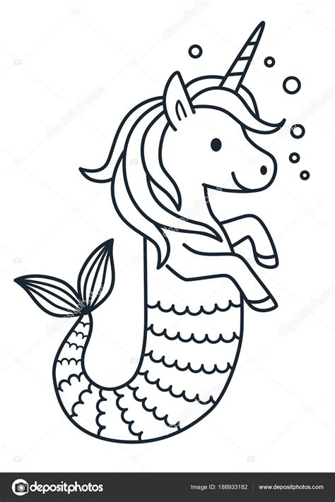 Mermaid Unicorn Kitty Free Coloring Pages