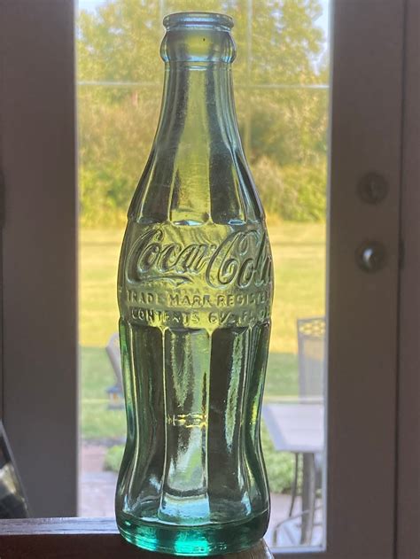Vintage Green Glass Coca Cola Bottle Antique Coke Bottle Etsy
