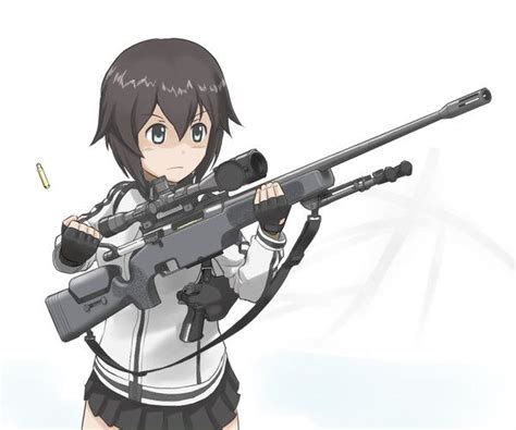 Anime Girl Shooting A Gun ~ Anime Girl