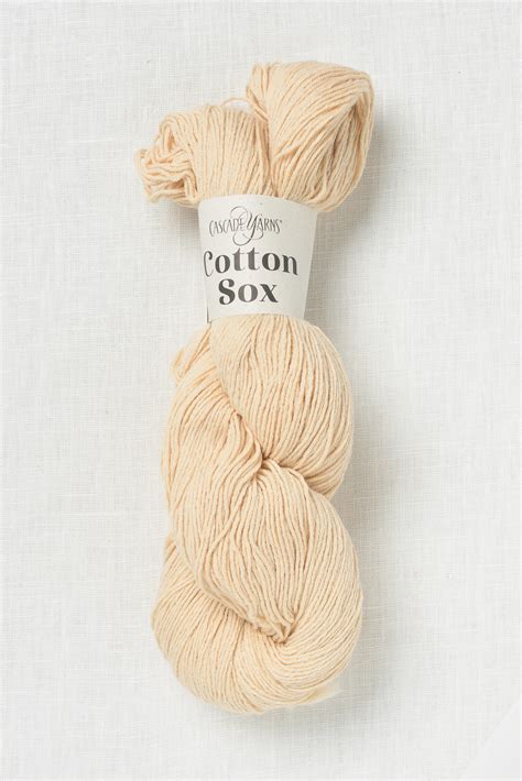 Cascade Cotton Sox 19 Almond Wool And Company Fine Yarn