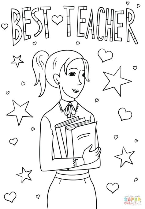 Thank You Teacher Coloring Pages At Free Printable
