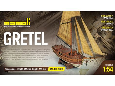 Mamoli Gretel Imbarcazione Da Diporto Del Xviii Secolo Kit