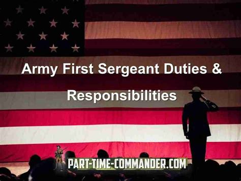 Army First Sergeant Duties And Responsibilities Citizen Soldier