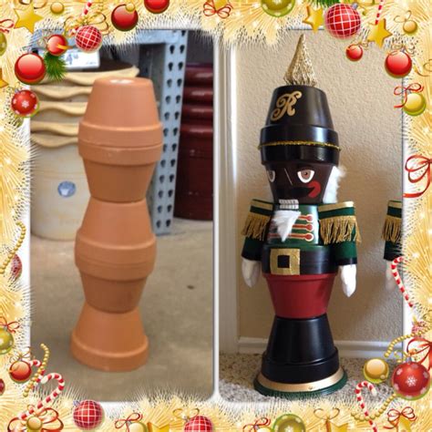 Terra Cotta Pots Turned Into Nutcrackers Christmas Pots Christmas