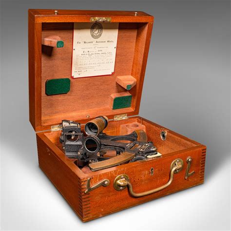 antiques atlas vintage cased sextant english nautical handheld
