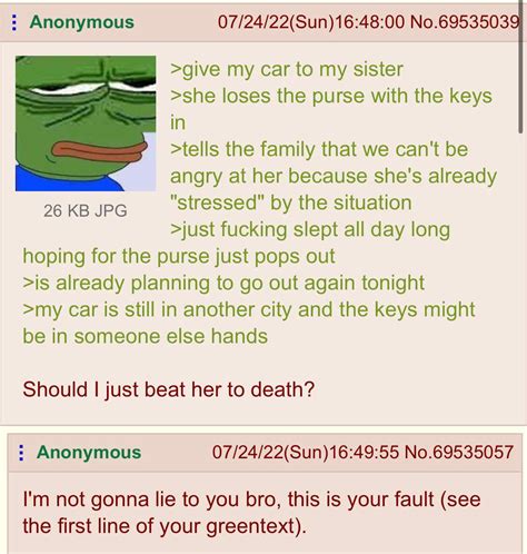anon trusts his sister r greentext greentext stories know your meme