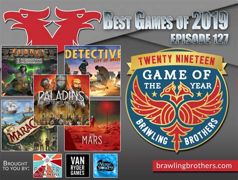 Episode 127 Best Boardgames Of 2019 ⋆ Brawling Brothers Boardgaming