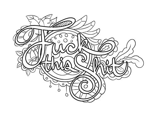 Swear Word Coloring Pages Printable Free