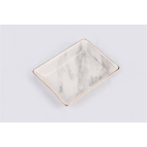 Luxury Nordic Marble Pattern Ceramics Storage Plate Chic Luxury