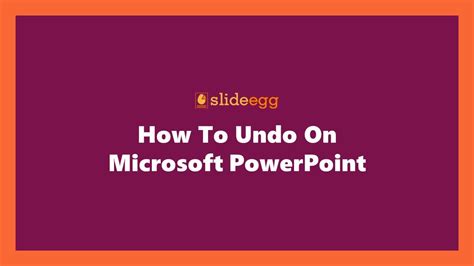 How To Undo On Microsoft Powerpoint Youtube