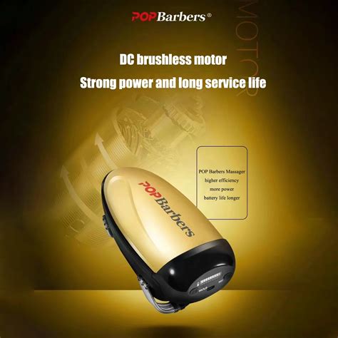 Pop Barbers Golden Wireless Handheld Massager Hair Salon Barber Shop Special Vibration Massager