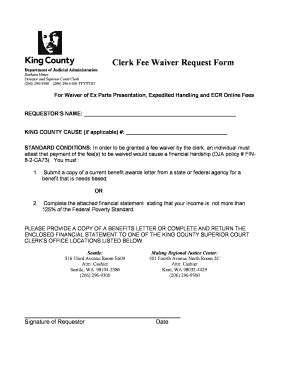 Do you really need to reply at all? Fillable Online kingcounty Clerk Fee Waiver Request Form - King County - kingcounty Fax Email ...