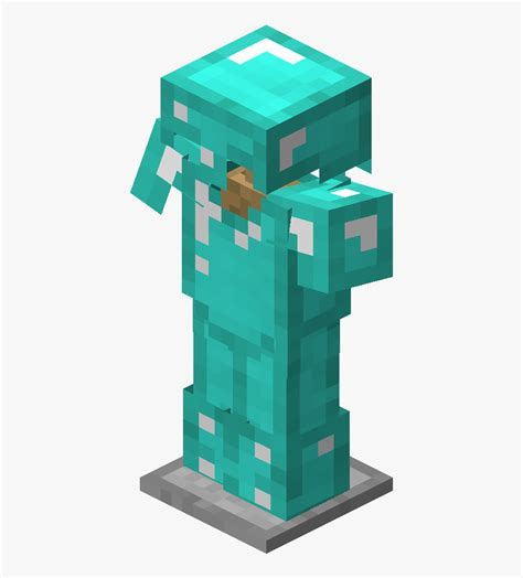 Minecraft Diamond Armor On Armor Stand Hd Png Download Transparent