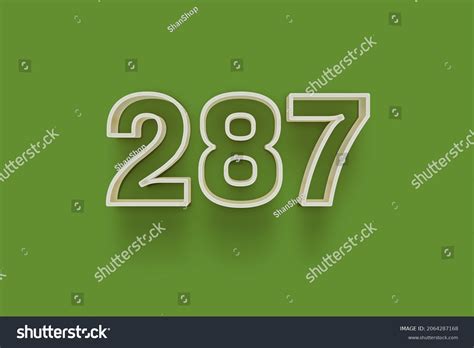 287 3d Number 287 Isolated On Stock Illustration 2064287168 Shutterstock