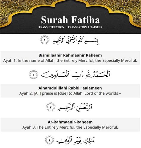 Surah Al Fatihah Verse Printable Images And Photos Finder