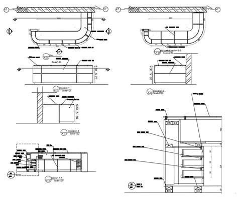 Reception Desk Construction Drawings Image To U