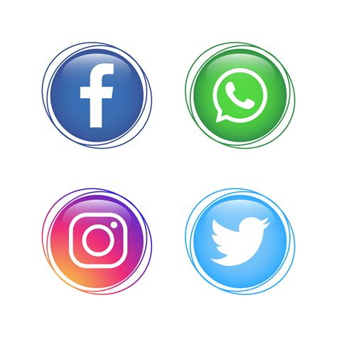 Popular Colección De Logos De Redes Sociales Descargar Vectores