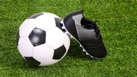 Download Wallpaper 2048x1152 Soccer Ball Boot Grass Sports Football