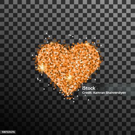 Gold Glitter Heart Vector Stock Illustration Download Image Now Art