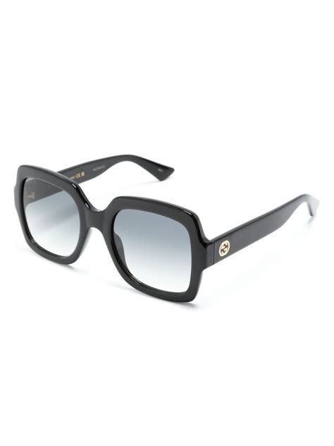 Gucci Eyewear Oversized Logo Arm Sunglasses Farfetch