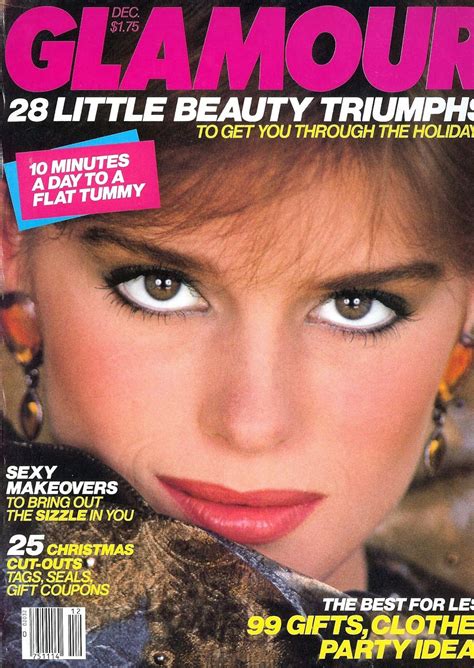December 1982 cover with Jacki Adams | Glamour, Glamour magazine cover, Glamour magazine