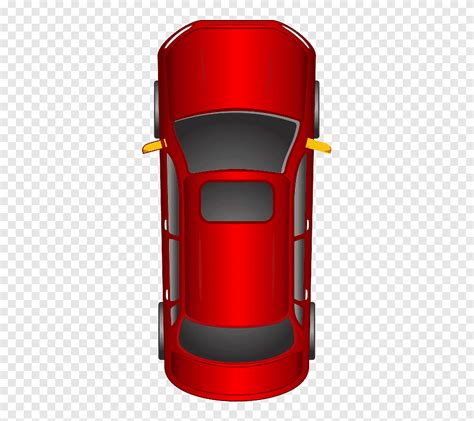 Red Car Illustration Car Birds Eye View Icon Top Viewplan View